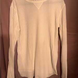 Urban Outfitters Cream Waffle Knit Top